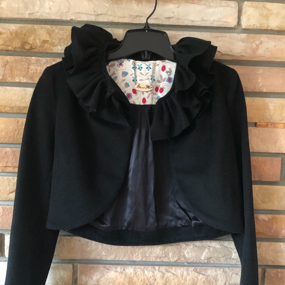 Alannah Hill black cropped jacket in size 4